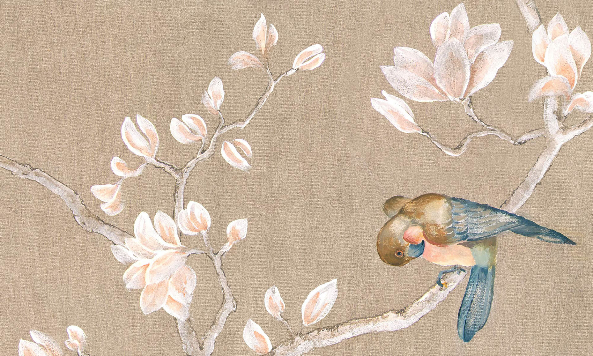 Chinoiserie Hand Painted Wallpaper  Traditional  Bedroom  Other  by HandPainted  Wallpaper  Yrmural Studio  Houzz NZ